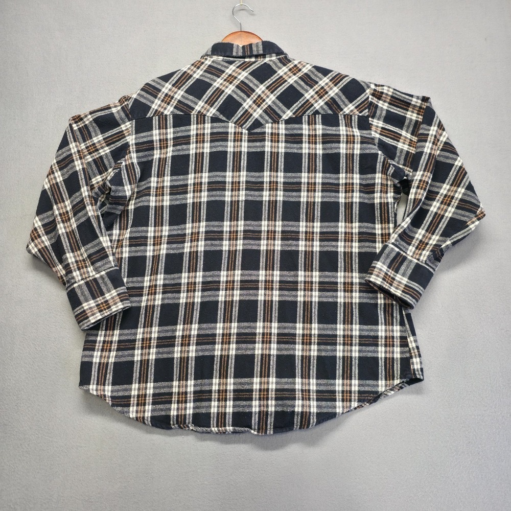 Ely Cattleman Men's Plaid Pearl Snap Western Flannel Size XL - Picture 4 of 8